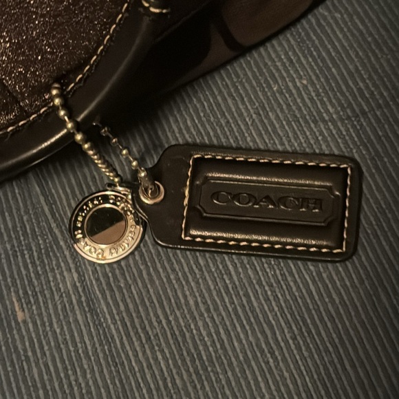 Coach purse, black and silver, used once, no callouts! EUC NWOT - Picture 2 of 4